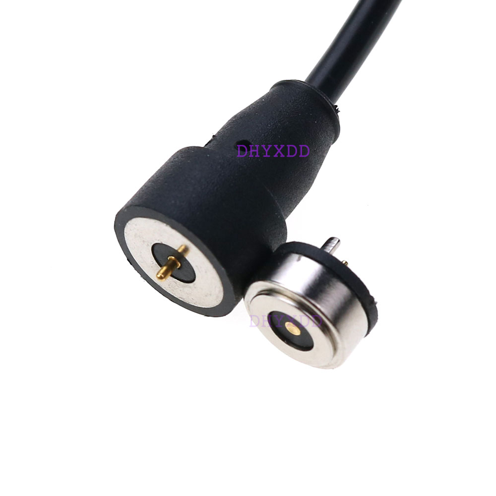 1 Set USB Adapter Magnet Spring-Loaded Pogo Pin Connector to Fast Charging Magnetic Data Cable 24V 2A Power Cord