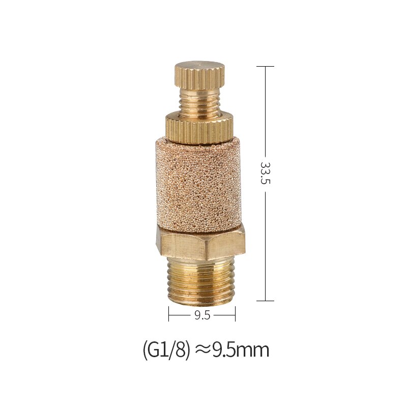 Pneumaattinen messinki pakoputken äänenvaimennin bsl  m5 1/8 " 1/4 " 3/8 " 1/2 " äänenvaimentimet asennus melun suodatin vaimennusliitin kupari: C -1