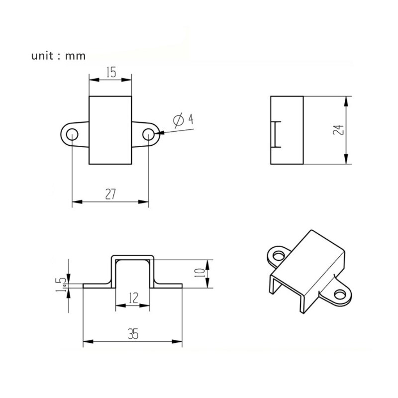 10Pcs Mounting Bracket N20 Micro Gear Motor Base Fixed Seat Frame Holder 12mm 95AA