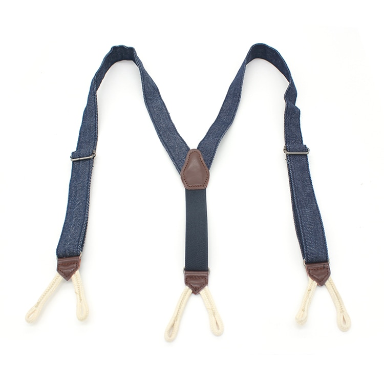 Dam jeanshängslen för jeans knappslut smoking y hängslen baktill byxhängslen för män tirantes hombre para pantalones: Default Title