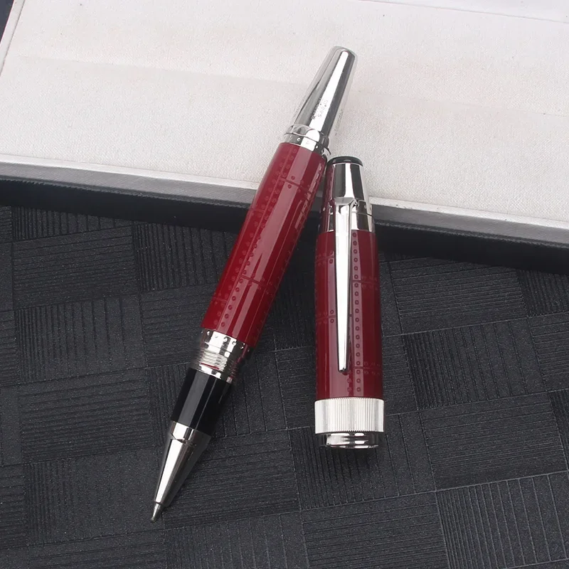 Luksusowe pióro wieczne MB, kolor ciemnoniebieski / czarny / czerwony, długopis kulkowy, rollerball, artykuły piśmiennicze robić biura, szkoły i na biznes.: FIOLETOWY / czarny