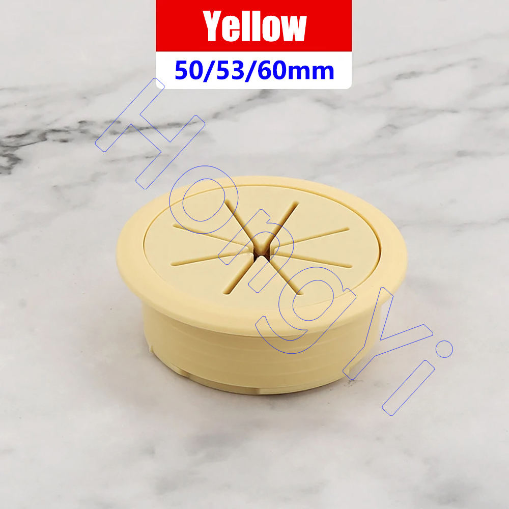 1Pcs Desk Wire Organizer Cable Hole Cover ABS+Rubber Cord Grommets 50mm/53mm/60mm/80mm for Office Furniture Cable Passing: Black & White / 80mm
