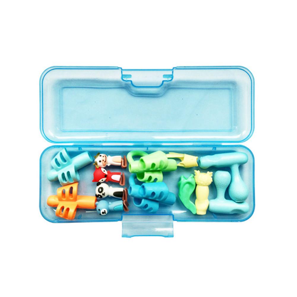 13 Stuks/set Siliconen Baby Leren Schrijven Tool Schrijven Pen Schrijven Correctie Apparaat Kinderen Briefpapier: Blue