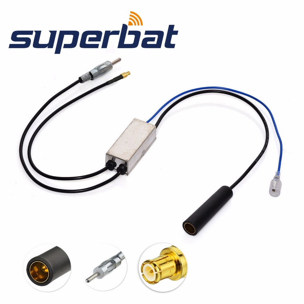 Superbat FM/AM to FM/AM/DAB Car Radio Aerial Converter/Splitter with MCX Connector for Clarity CDAB7-AUTO