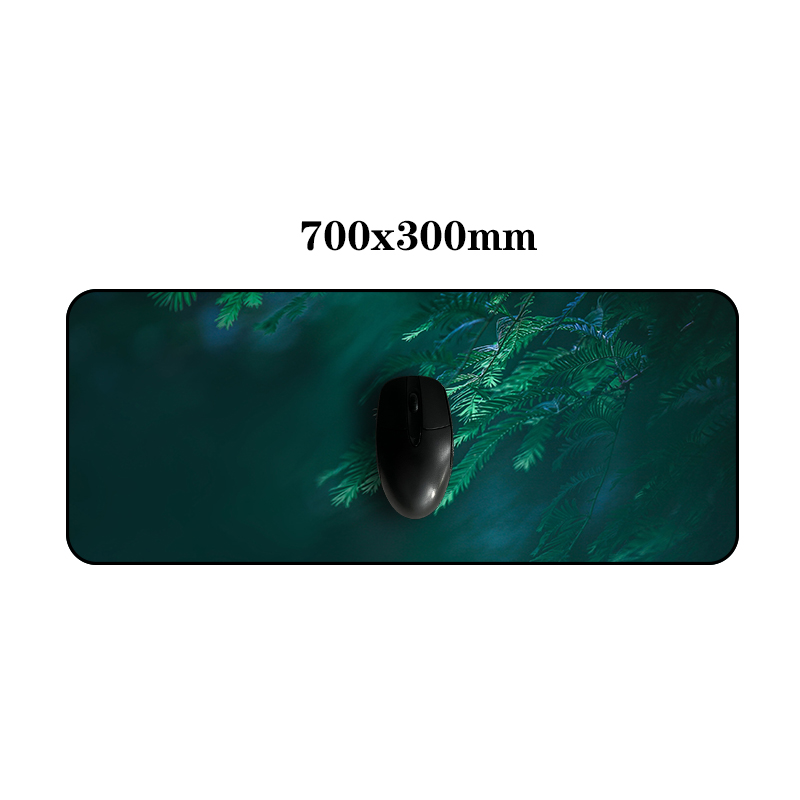 Green Leaf Mouse Pad Gamer HD Printing Desk Mat XXL 900x400 Mousepad Speed Soft Large Grande Keyboard Computer Rubber Carpet: Khaki