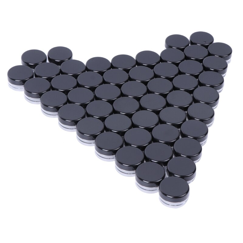 50 stuks make-up potjes cosmetisch monster lege container plastic ronde deksel klein flesje