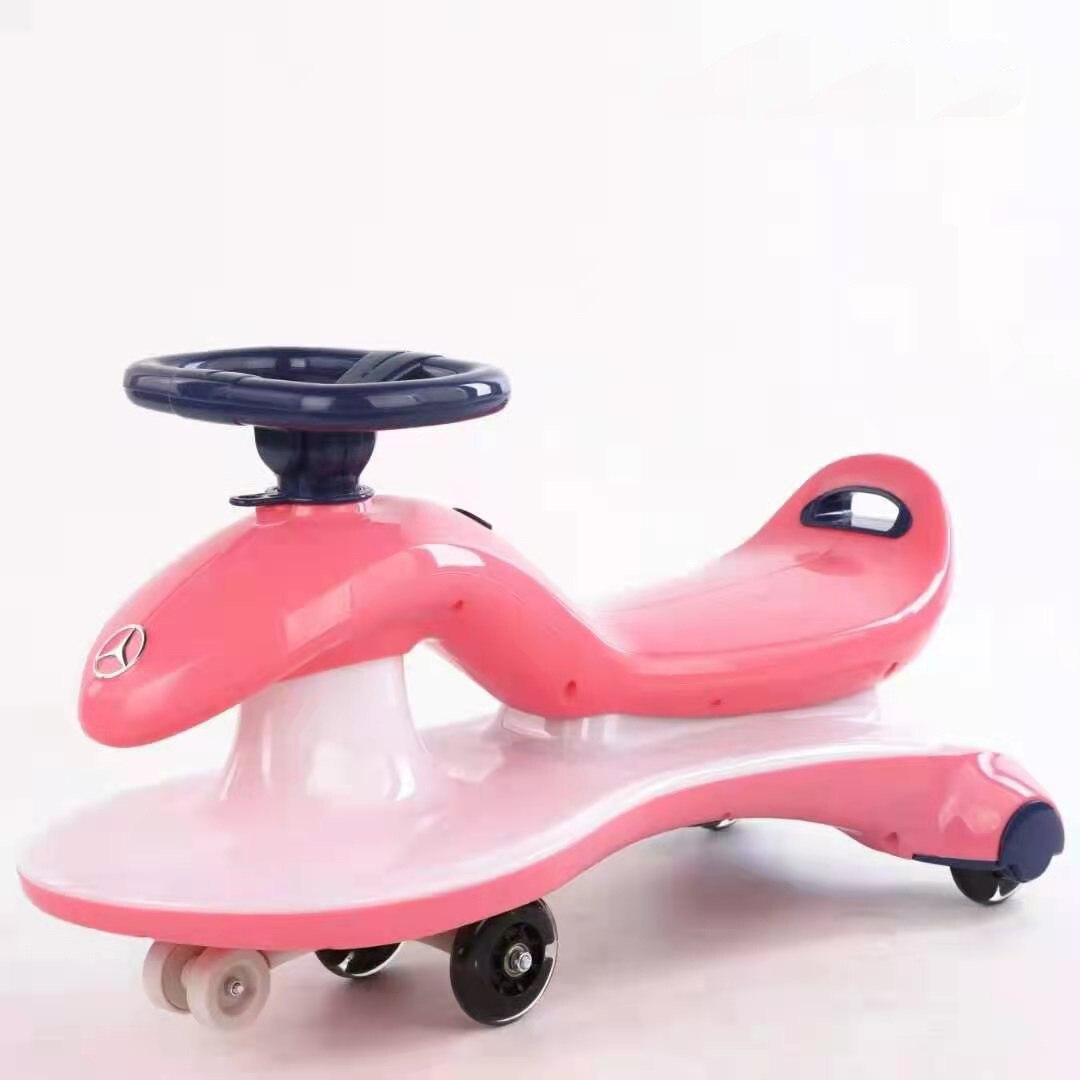 Bambini 3-6 anni Baby genitori e bambini con altalena auto silenziosa Wan-wheel Anti-roll musica scorrevole auto torsione auto