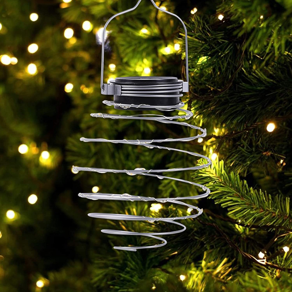 Lampe LED Solaire en Spirale, Lanternes Créatives d'Art en Fer, pour l'Extérieur, le Jardin, le Porche, le Chemin, la Cour