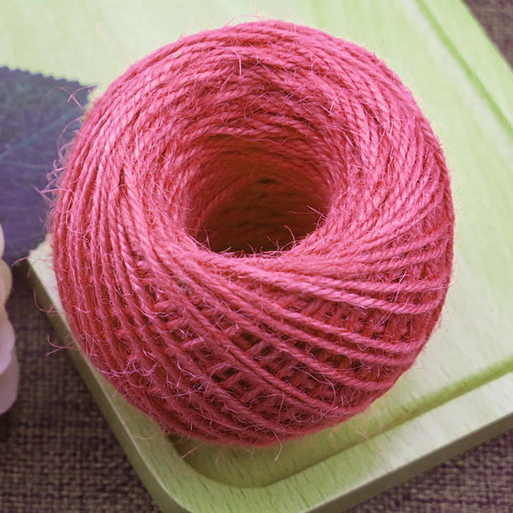 Rouleau de ficelle en chanvre 2MM 25 mètres bricolage | Cordes colorées à cordon pour boîte , étiquettes décoratives de mariage, 1 rouleau de décoration: B