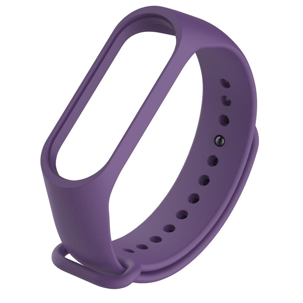 For Xiaomi Mi Band 4 / 3 Replacement Strap Sport Silicone Strap Wristband Bracelet Colorful Miband 3 4 Replacement Strap: purple