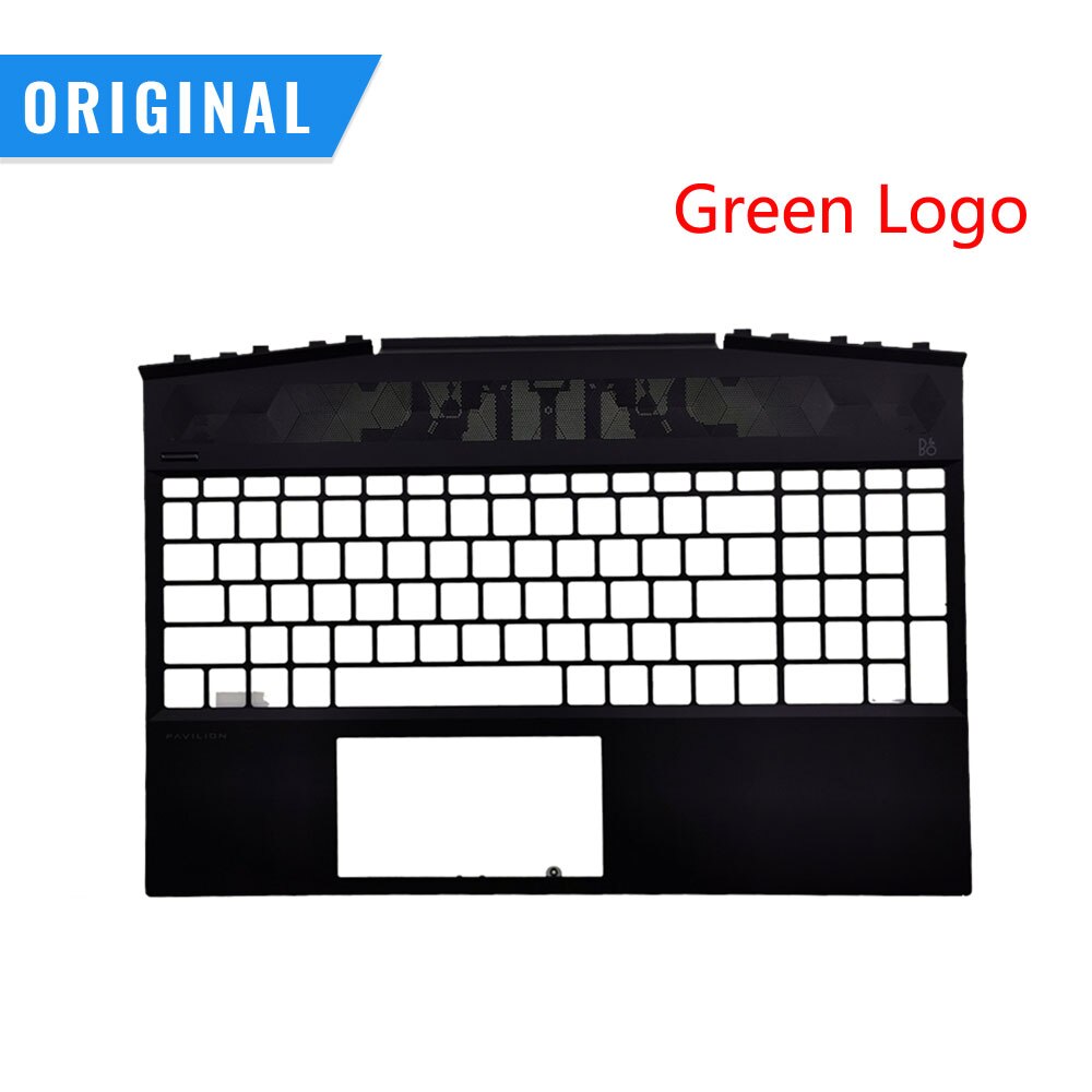Original For HP Pavilion 15-DK Series LCD Back Cover Front Bezel Hinges Palmrest Bottom Case L56914-001 L57593-001: Green logo C