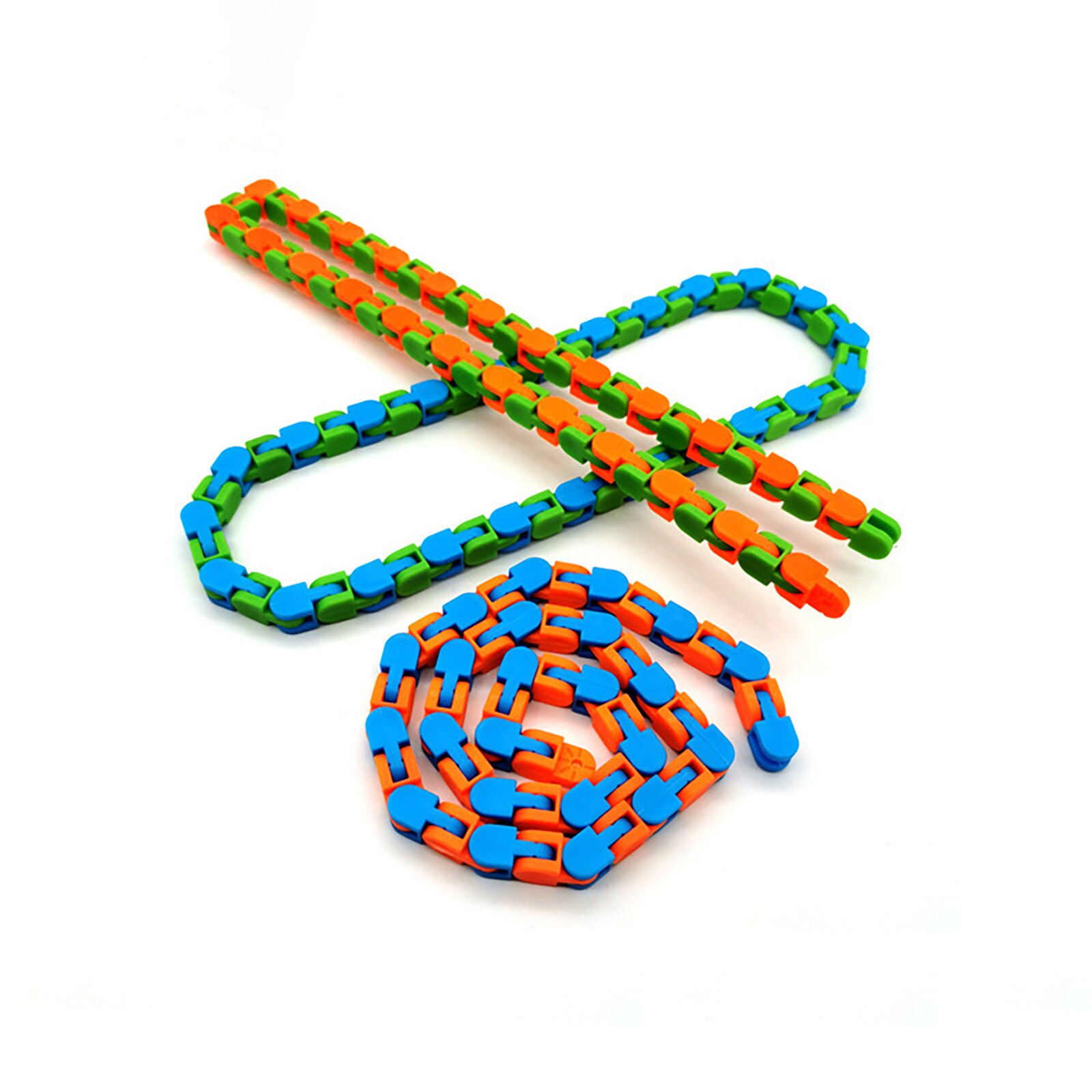 24 Bit Colorful Puzzle Sensory Fidget Toys Stress Relief Rotate And Shape 48 Bit Wacky Tracks Snap and Click Fidget Toys Kids