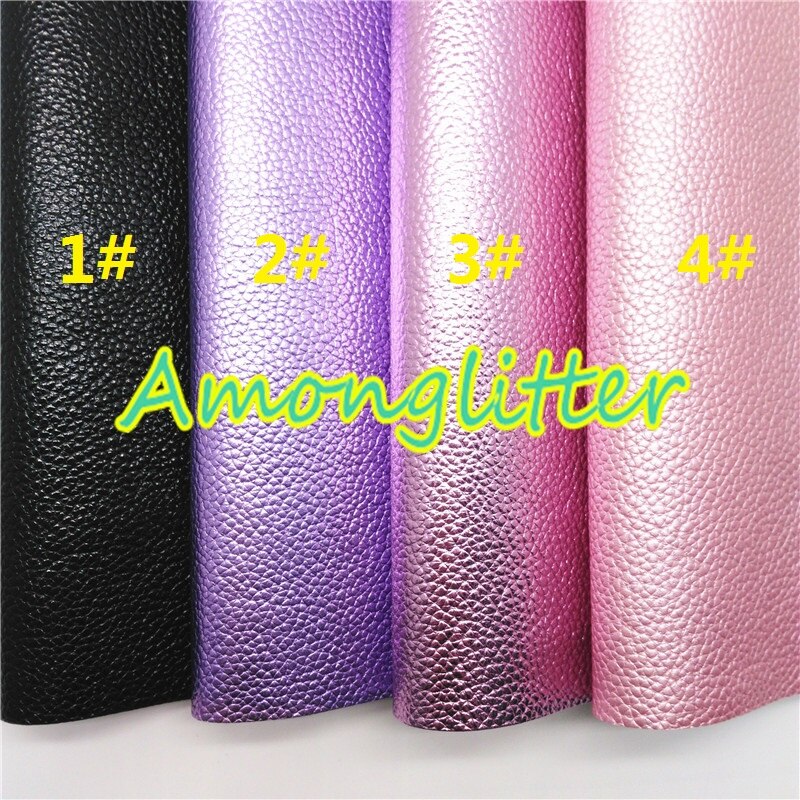 Amonglitter Rose Gold Gold Synthetic Leather, Litchi Faux Leather Fabric Sheets for DIY Bows Bags 21x29cm A4 size MB009