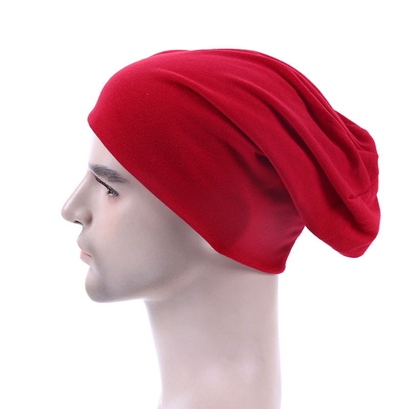 Women Men Beanies Hat Solid Color Hip-hop Snap Thin Soft Beanies Hat Cap Bonnet