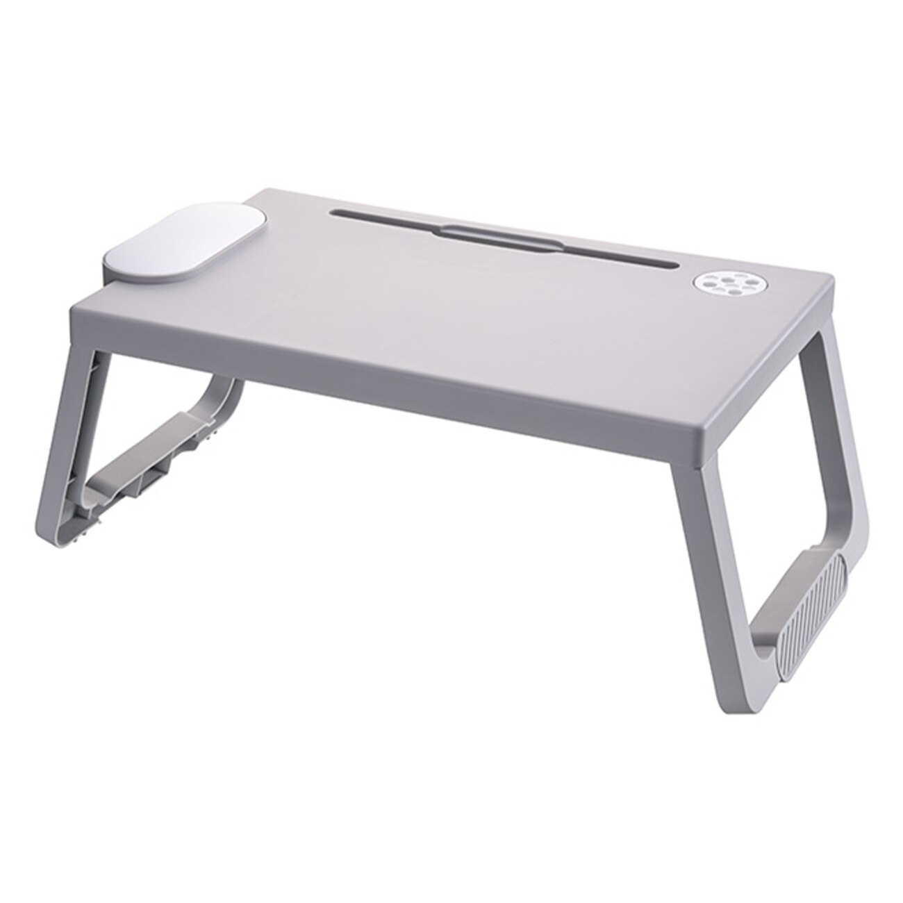 Multifunctional Folding Storage Computer Desk Study Table Plastic Foldable For Bed Sofa Tea Serving Table Computer Desk: gray