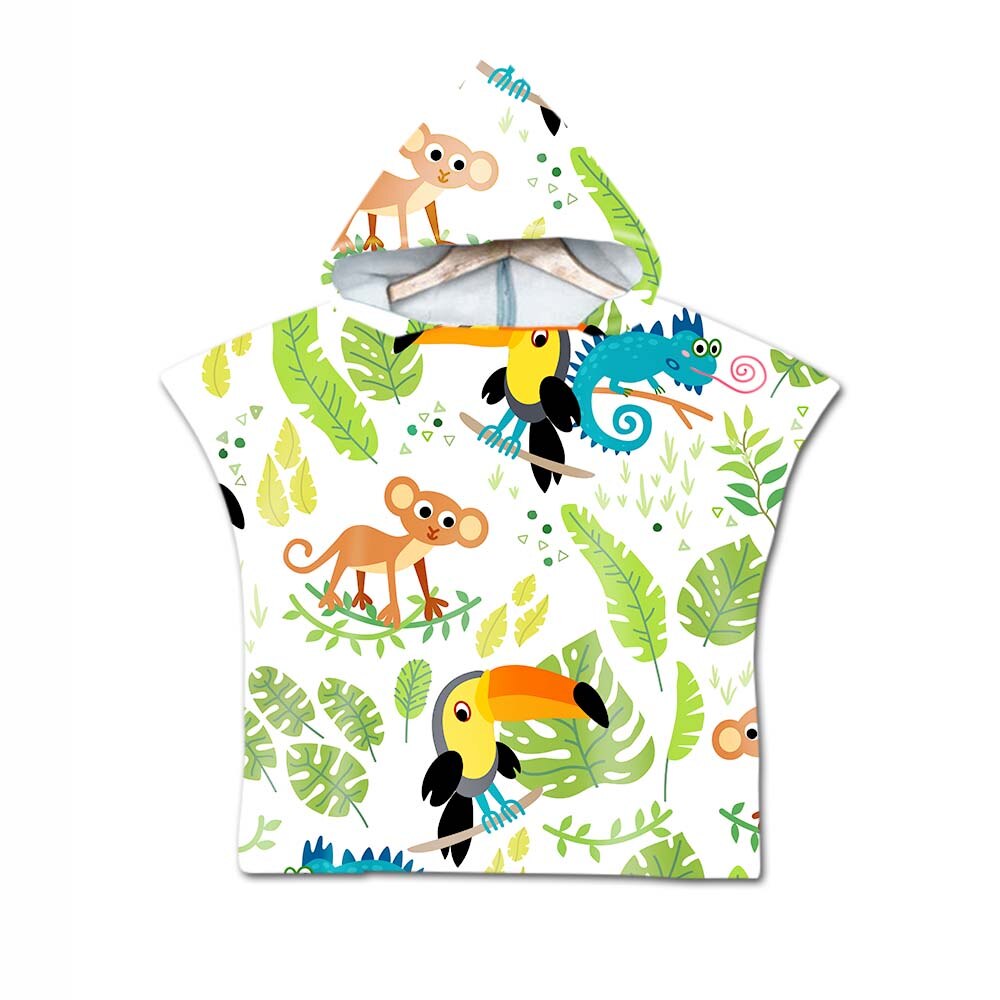 de cactus tropical Animal elefante tucán bebé toalla tipo poncho para niños nadar baño playa toalla con capucha capa
