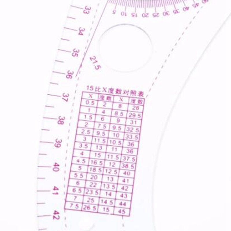 Juego de reglas de sastre para costura, regla de dibujo transparente, manga, brazo, curva francesa, rueda de paleta, 7 unids/set por juego