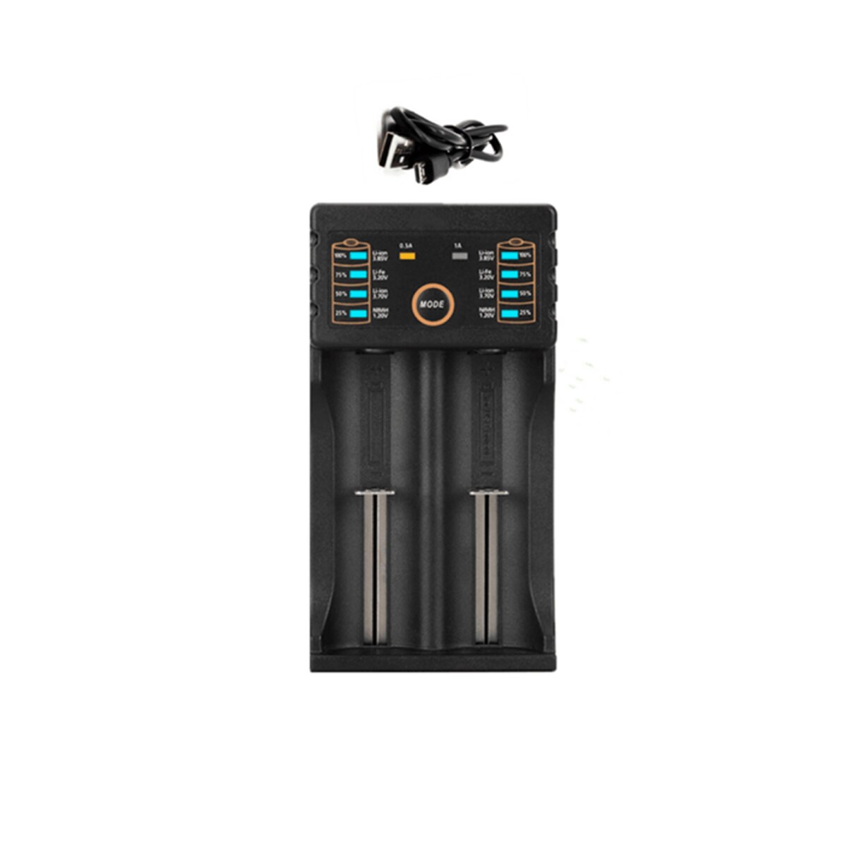 100% 18650 Lithium Batteries Flashlight 18650 Rechargeable-Battery 3.7V 19900 Mah for Flashlight + charger: 1pcs