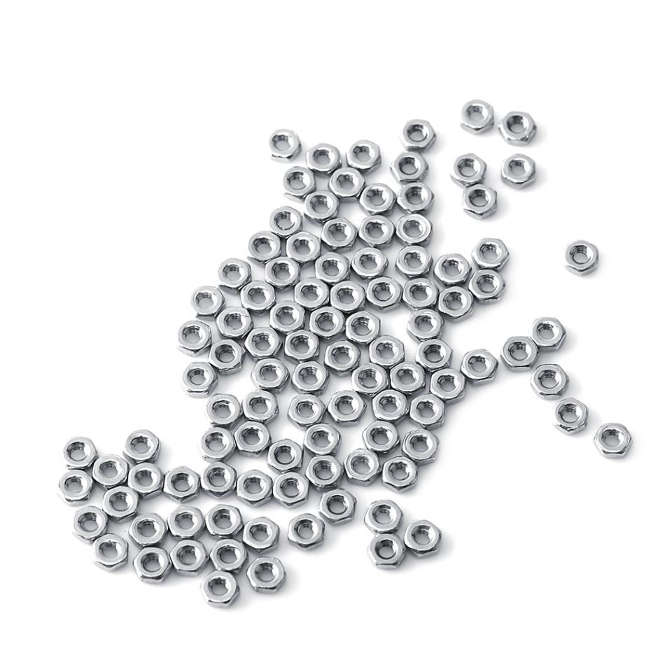 600 stks M2 Moeren En Bouten Set Hex Socket Schroeven Bolt 304 Rvs Schroeven Moeren Met Hex Moeren ringen