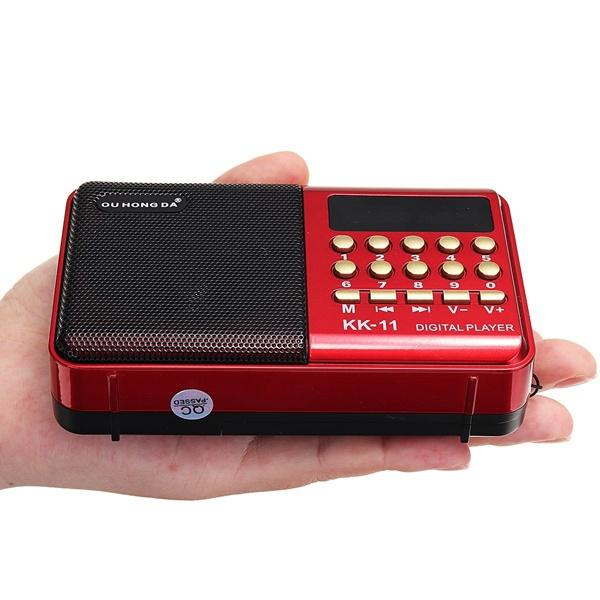 Twister.CK K11 FM Aufladbare Mini tragbar Radio Handheld Digital FM USB TF MP3 Spieler Lautsprecher