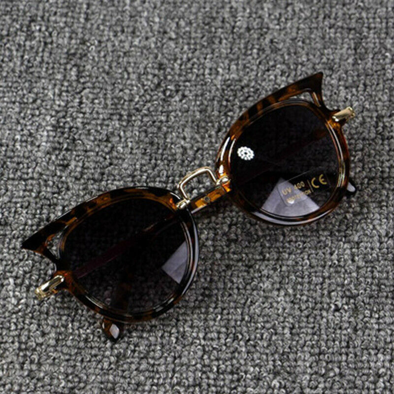 Baby solbriller tilbehør børnebriller dreng pige briller  uv400 beskyttelse udendørs kat solbriller: Leopard
