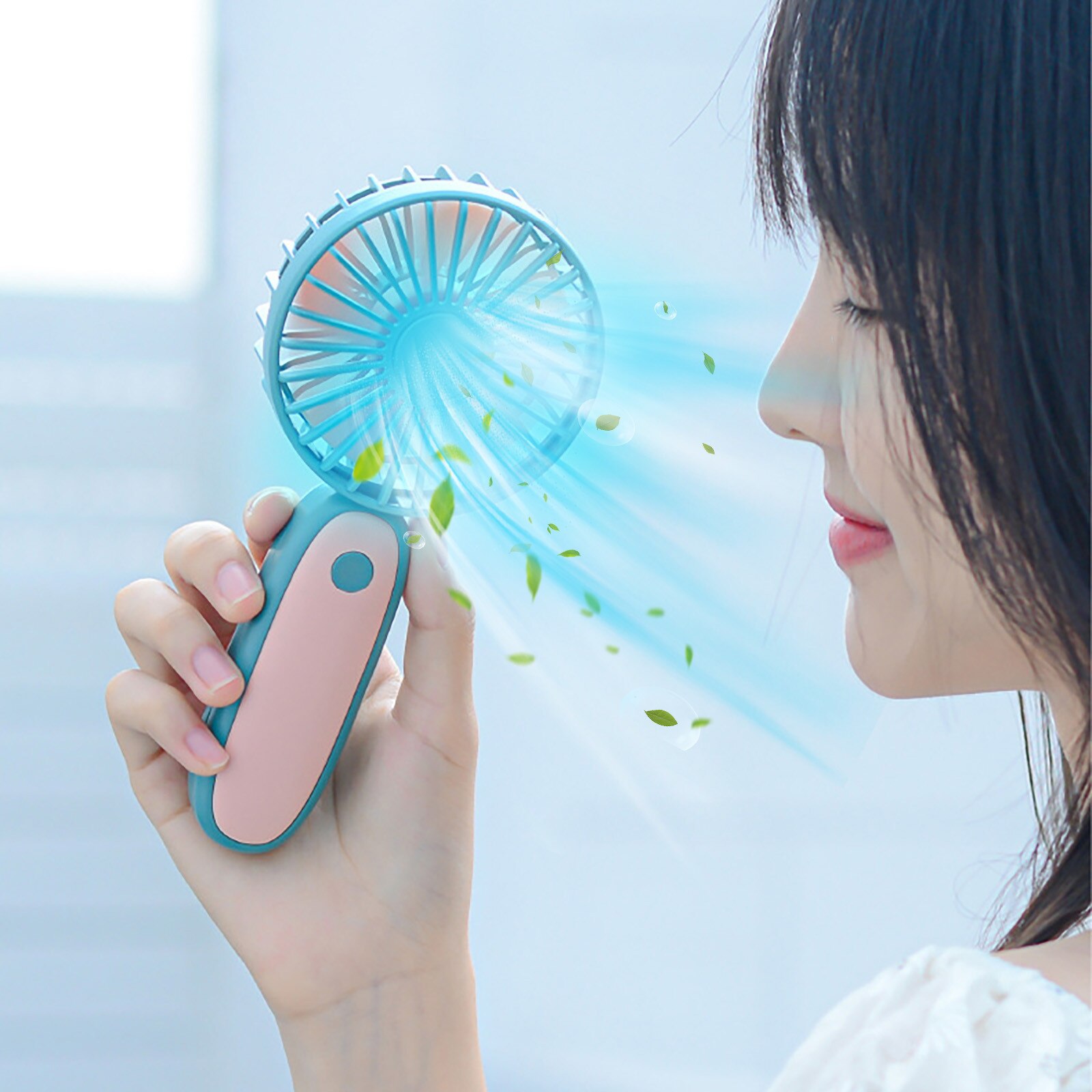 Fan Handheld Mini Usb Charging Fan Portable Desktop Computer Office Outdoor Mini Mute Handheld Fans With Power