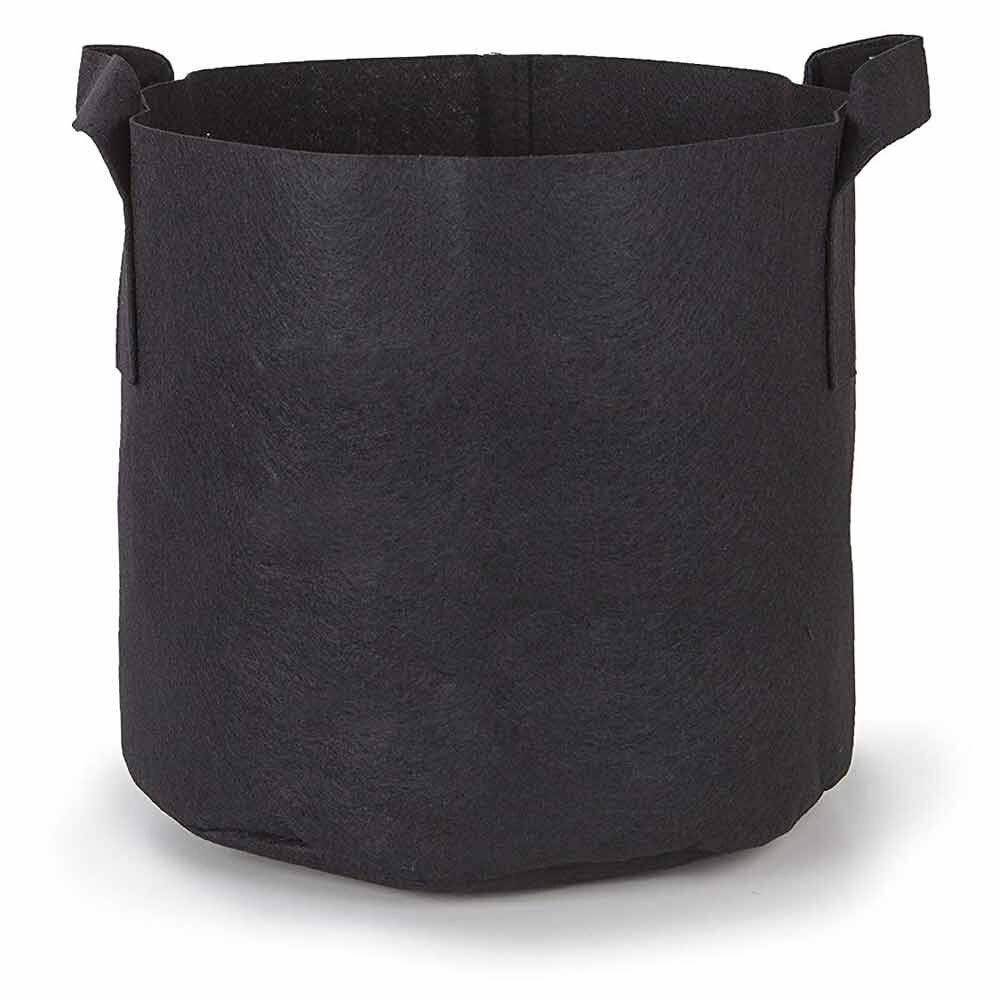 5-Pack 1/2/3/4/5/6/7/9/10 Gallon Grow Bags/Aeration Fabric Pots with Handles Black