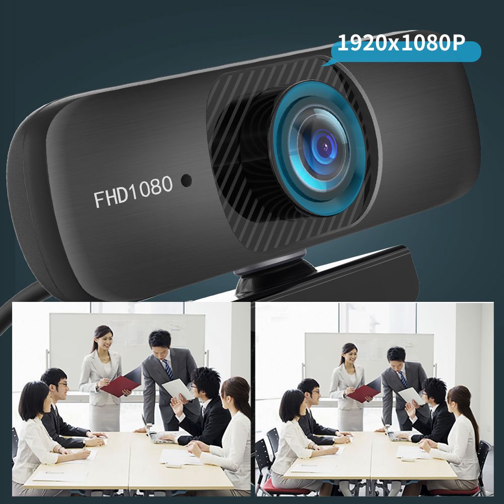 TISHRIC 1080P Webcam 1080Pro Web Camera with Microphone Web Cam PC Camera USB Computer Camera 110° Wide Angle Webcam for PC