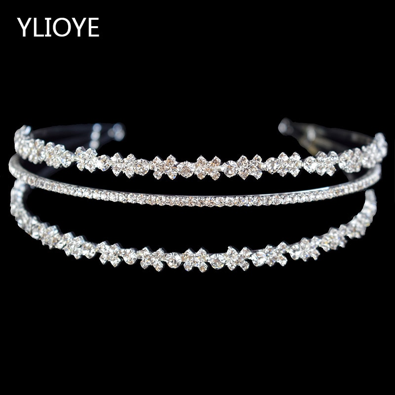 Luksusowa lśniąca ślubna kryształowa Tiara dla księżniczki na konkurs piękności Prom Rhinestone z pałąkiem na głowę cyrkon pasmo włosów akcesoria do włosów