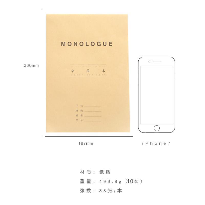 10 Stks/set Student Notepad Tekening Huiswerk School Briefpapier Notebook Draft Papier Tekening Wekelijkse Planner Student Planner Notepad