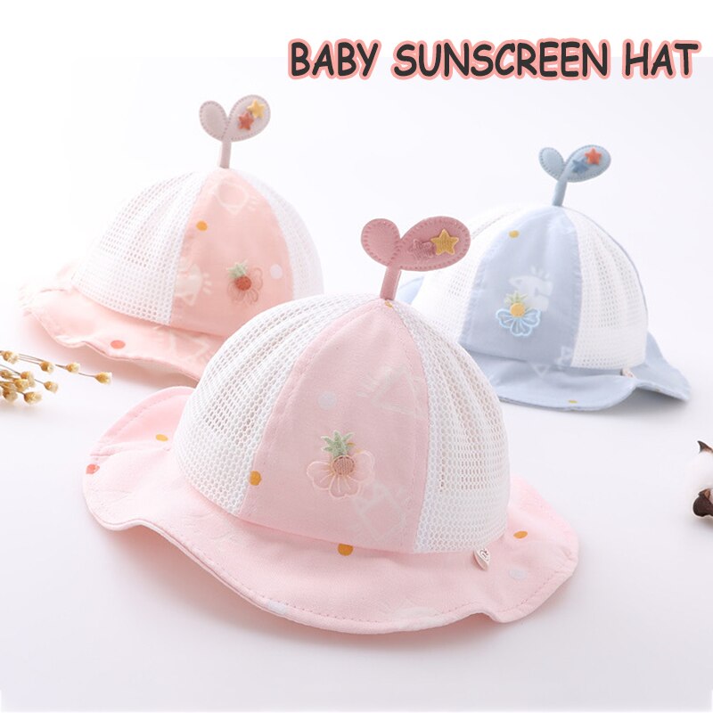 Baby Zon Emmer Hoed Mesh Hollow Out Cap Voor Baby Meisjes Baby Strand Hoed Met Brede Rand Kids Caps super Leuke FS99