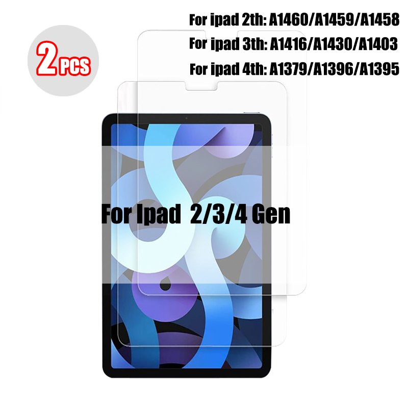 2Pc Gehard Glas Screen Protector Voor Ipad Pro 11 10.2 10.5 10.9 Air 4 3 2 Tablet Screenprotector Voor I Pad Mini 6 5: For ipad 2 3 4 Gen