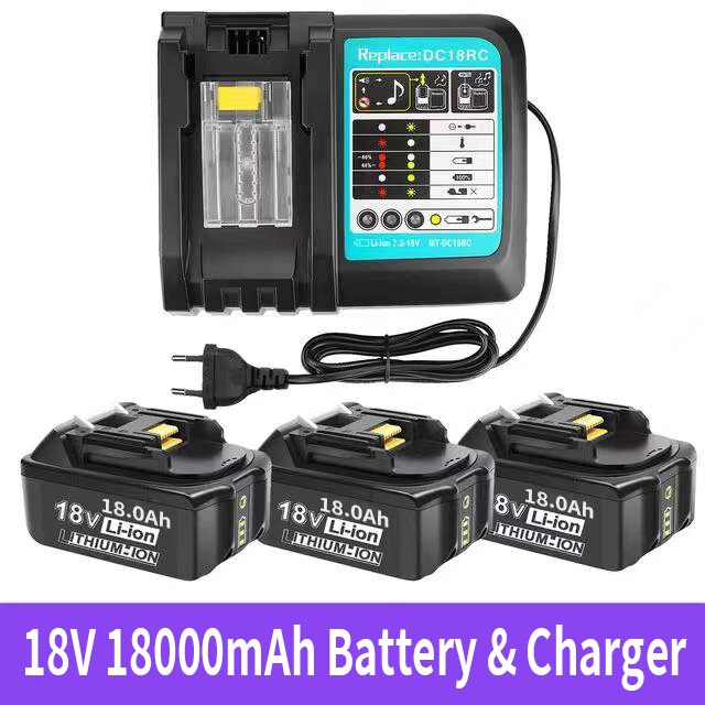 100% Originele Makita 18V 18000Mah Aufladbare Power Werkzeuge Batterie Mit Led Li-Ion Ersatz Lxt BL1860B BL1860 BL1850