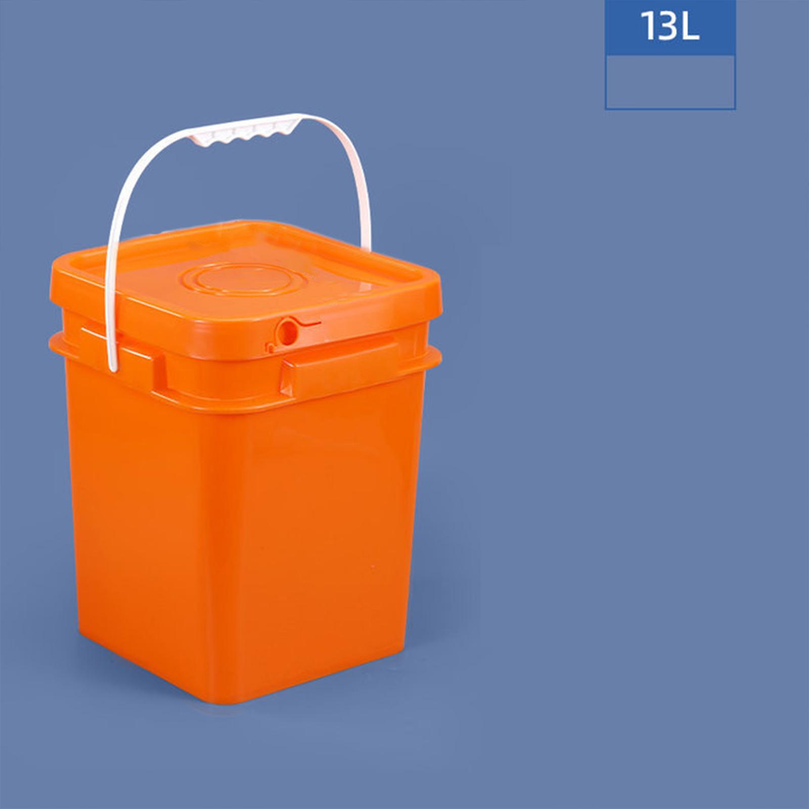 Vierkante emmerem met handvat en deksel Universele emmer voor buiten Autowassen Thuis Keuken Garage DIY-projecten Verfwater