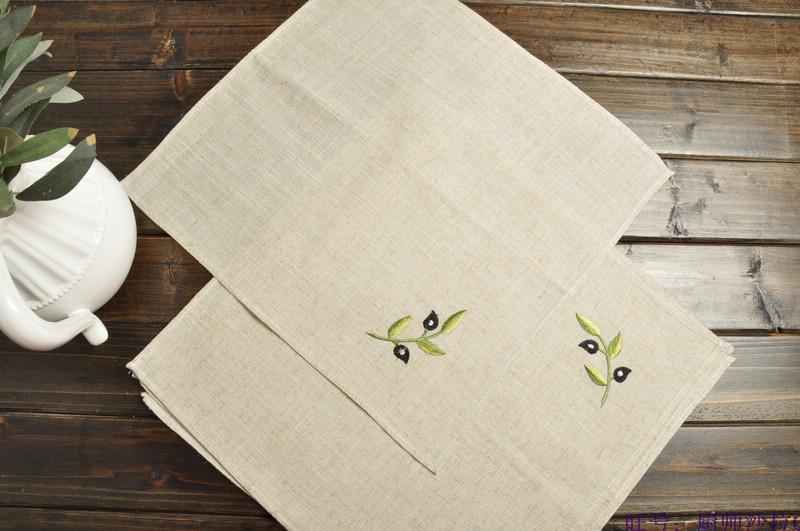 10 stk serviettduk lin duk broderi lommetørkle 27 x 27cm/41 x 41cm restaurant hjemme bruk europeisk stil
