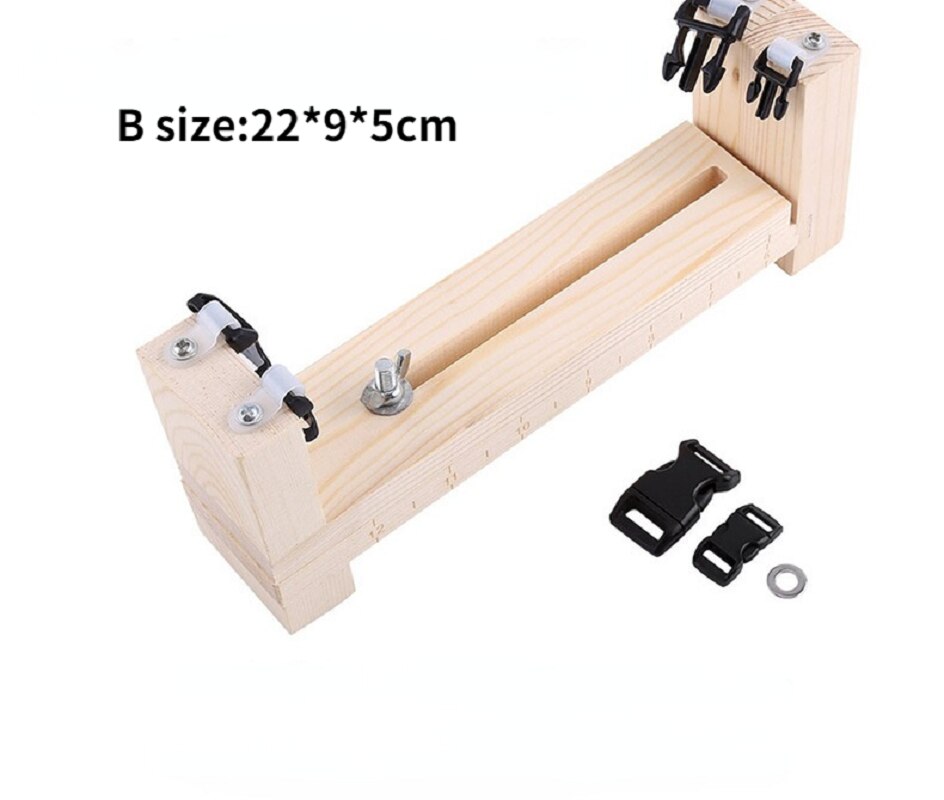 Plantilla DIY de paracord de madera maciza, fabricante de brazaletes herramienta para tejer, nudo trenzado, cuerda de paracaídas, Utensilios de costura, pulsera, dispositivo trenzado