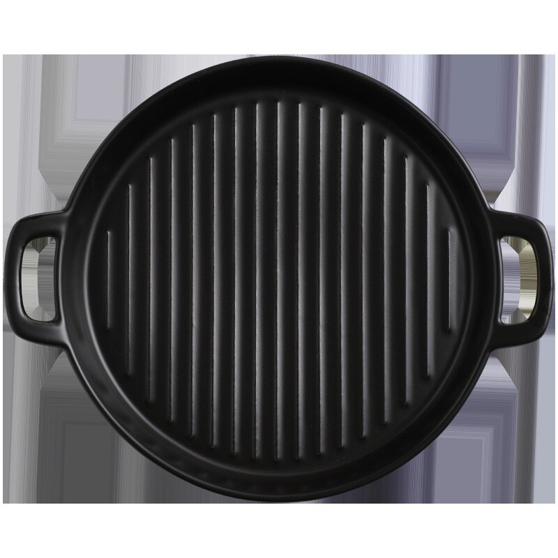 Plat rond de cuisson binaire plat à Pizza four céramique cuisine occidentale vaisselle four à micro-ondes assiette Plate