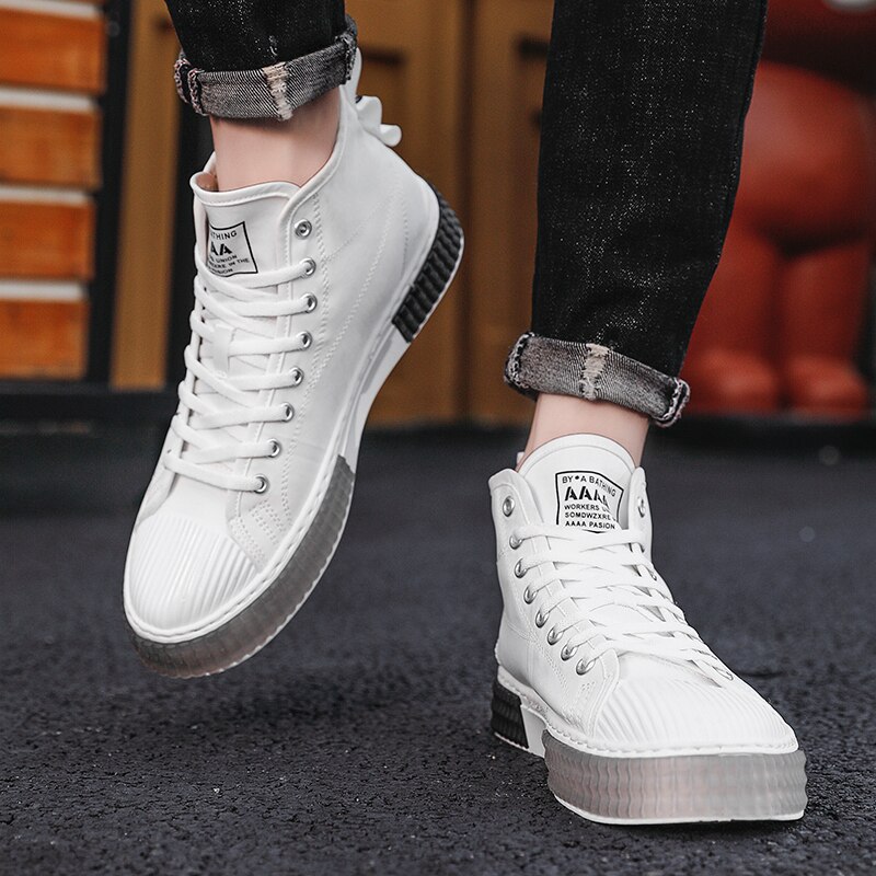 Merkki lenkkarit miesten korkeat vapaa-ajan kengät miehille tennarit trendi valoisat unisex kengät miesten trendi flats kengät zapatillas hombre