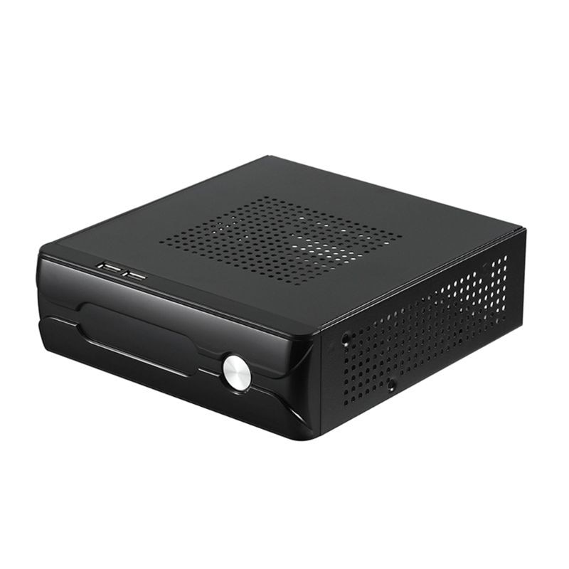 FH03/ FH05 gospodarz mini ITX obudowa komputera biurowego USB2.0 z otworem chłodnicy zasilanie poziome metalowe obudowy pulpitu