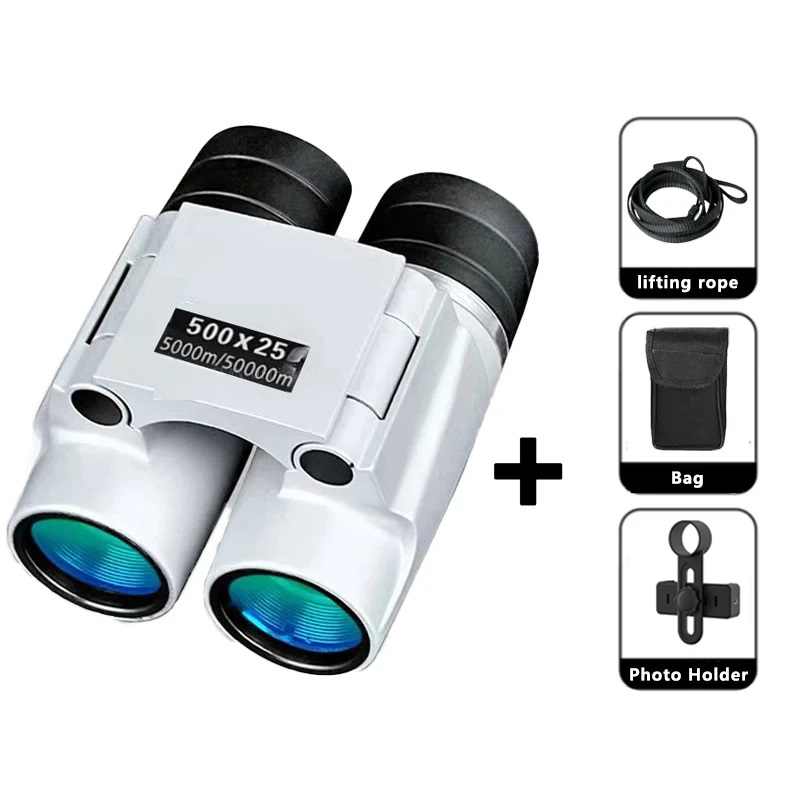 50000 m professionelles, leistungsstarkes Fernglas, automatisches Fokussierteleskop, HD, hohe Vergrößerung, tragbares draussen-Fernglas bei schwachem Licht: Schwarz