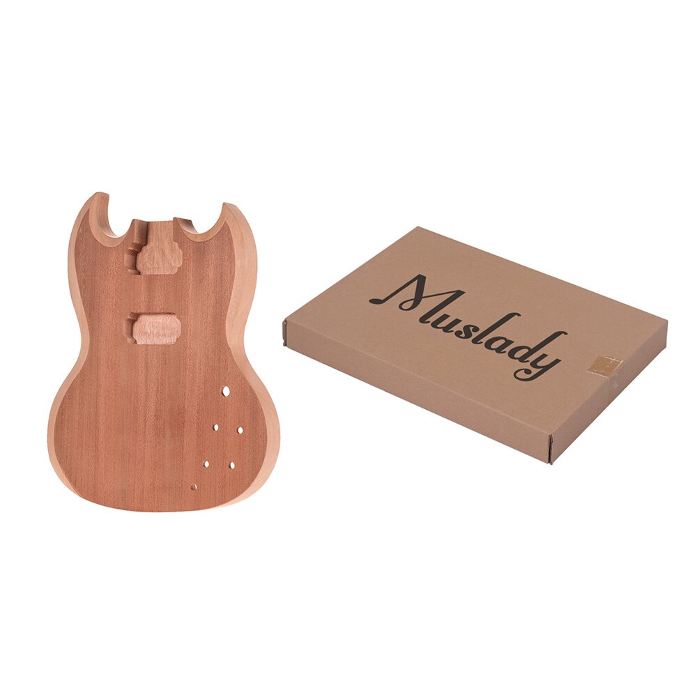 Muslady guitare corps inachevé acajou bois blanc guitare baril pour SG Style guitares électriques bricolage pièces guitare accessoires