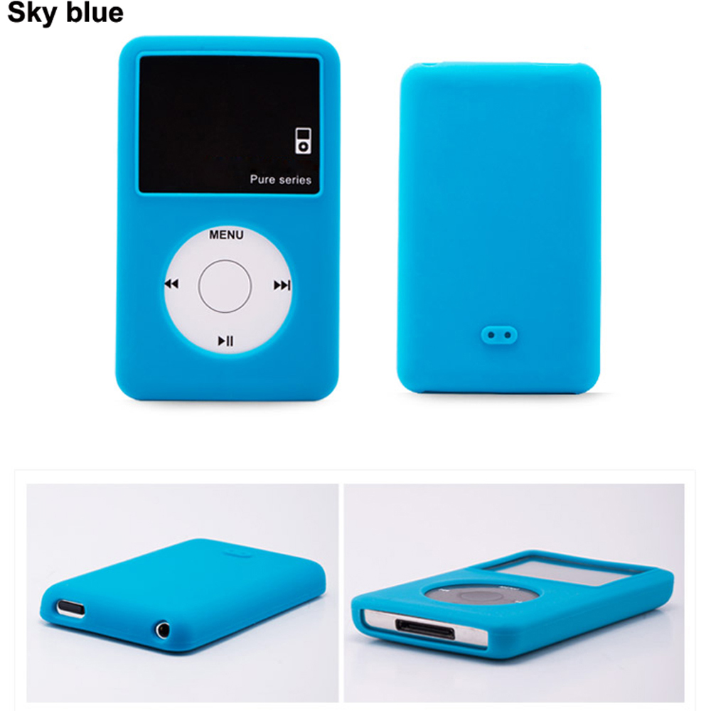 Soft Silicone Skin Case Cover Protective Shell for iPod 6th classic 80gb 120gb 7th classic thin 160gb: plum