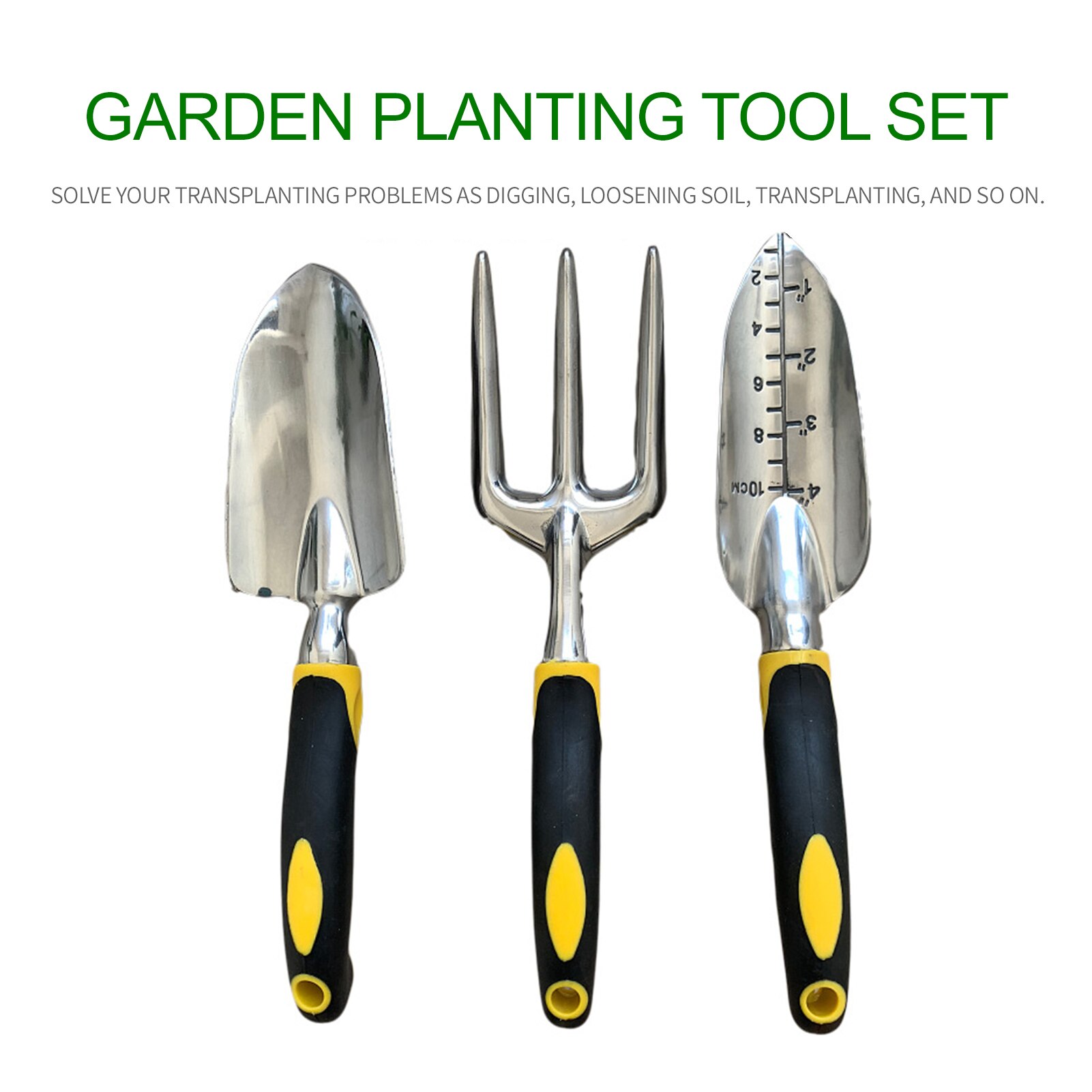 3PCS Garten Werkzeuge Schaufel Pflanzen Werkzeug Für Bonsai Sukkulente Umpflanzen Eisen Rake Schaufel Kelle Garten Pflanzen Hand Werkzeuge