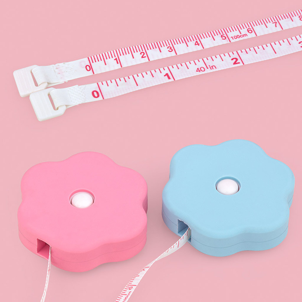 Portable Cartoon Body Measure Tape Lovely Kitten Paw-like Measuring Tape with Lock Pin/Push Button Mini Measuring Tape
