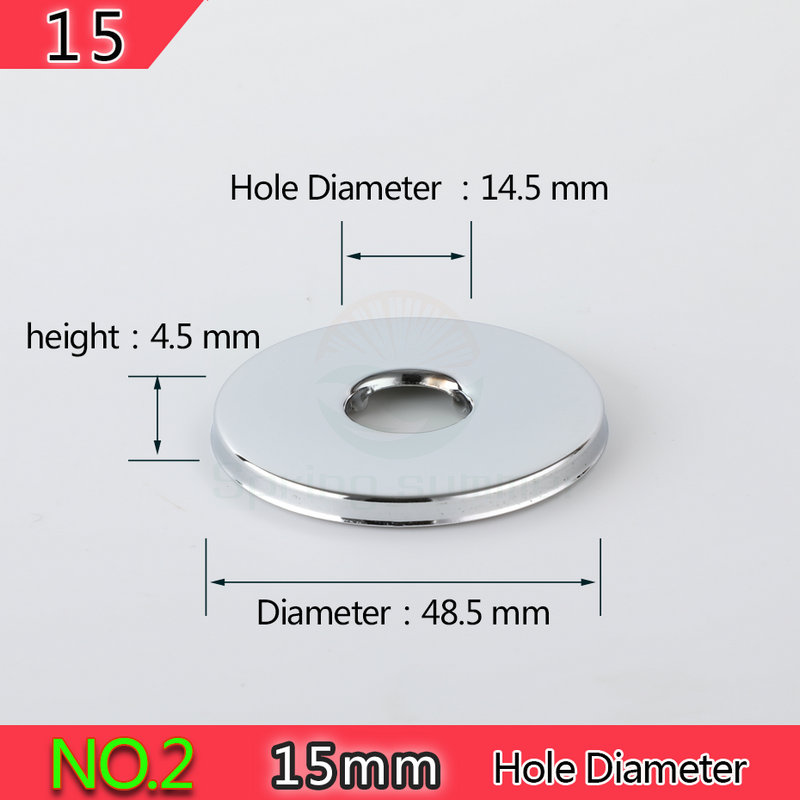 LENTE ZOMER DN8 DN10 aperture10mm-17mm rvs cover chrome decoratieve muur gat ZZG02: NO.2