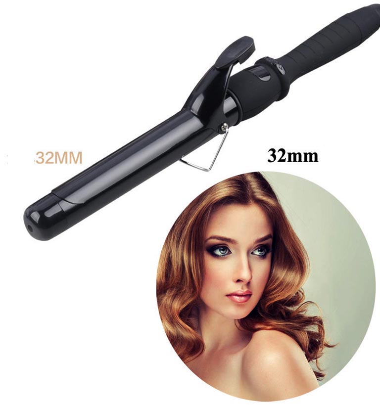 38mm/32/28/25/22/19 keramiska locktång temperaturjustering hår curler trollspö curler hår lockar hår verktyg: 32mm