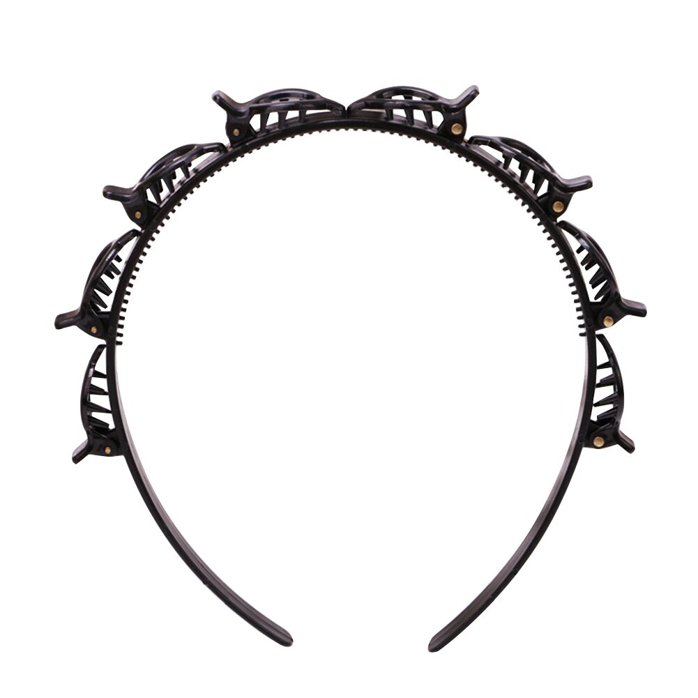 Pinza de doble capa para cabello para mujer, horquilla para peinado, diadema con estilo, cintas para el pelo, accesorios para el cabello: 01