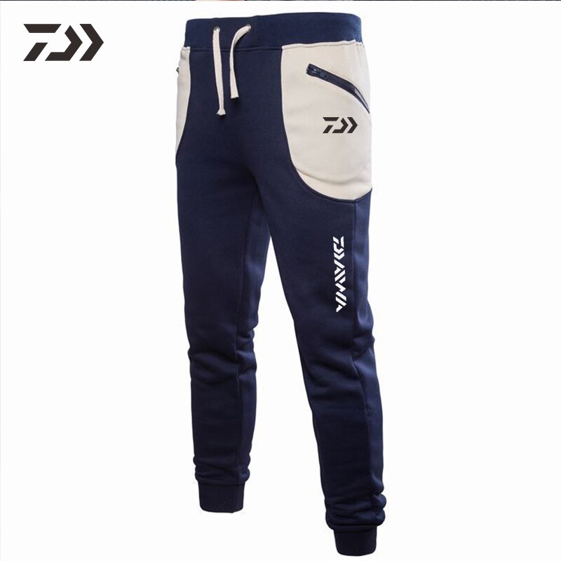 Lente Herfst Winter Daiwa Vissen Broek Kleding Mannen Patchwork Sport Katoen Ongedwongen Outdoor Joggingbroek Slim Fit Vissen Broek: Grijs / S