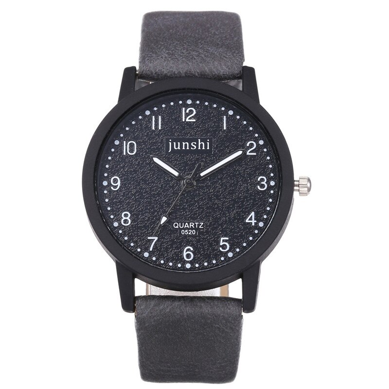 Best Selling Vrouwen Horloge Mode Romeinse Cijfers Dial Dames Quartz Horloge Exquisite Lederen Band Klok Zegarki Damskie @ 50: Black