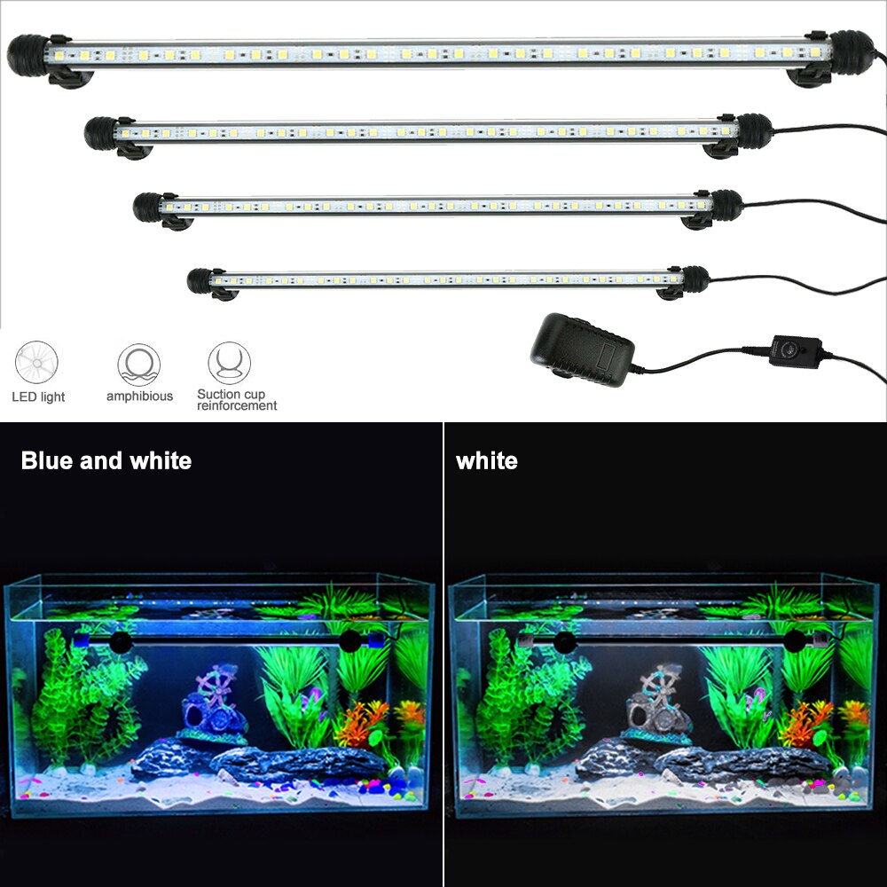 19 Cm Waterdichte Aquarium Led Verlichting Fish Tank Eu/Us/Uk/Au Plug Onderwater Aquario Lamp Aquaria decor Rgb Licht